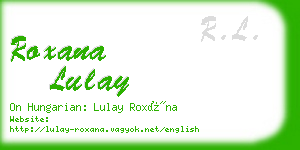 roxana lulay business card